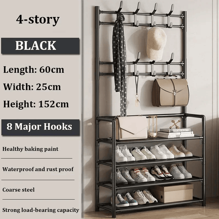 Clothes Hanger Multi-Layer Shoe Rack Doorway DIY Hat And Shoes Shelf