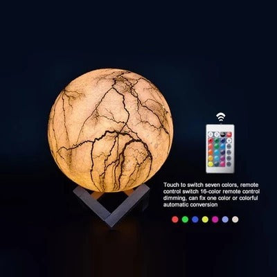 Moon Light Painted LED Lightning 3D Night Light