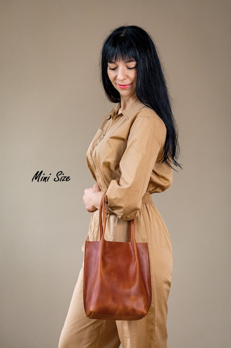 Extra Large tote bag, Shopping leather bag, Tote leather bag