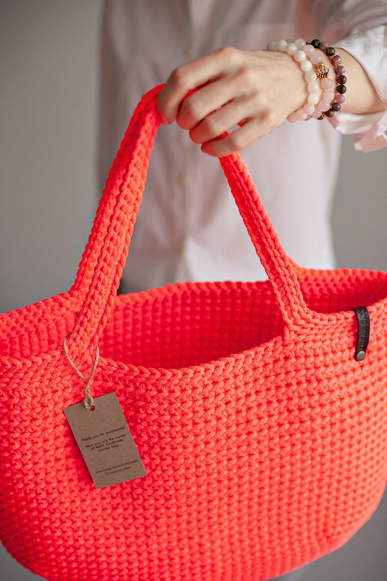 Crochet Bag Pattern Reusable Grocery Bag, Weekender