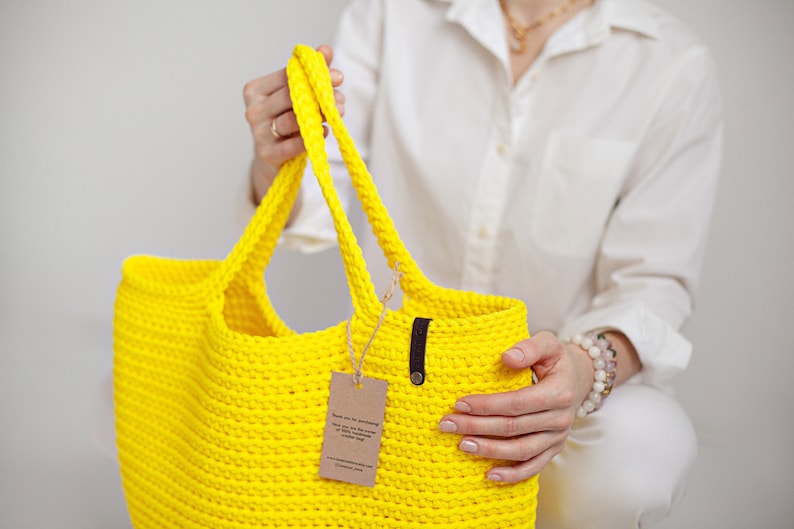 Crochet Bag Pattern Reusable Grocery Bag, Weekender