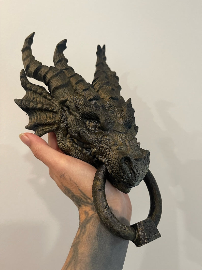 Dragon Door Knocker Goth Home Decor Gothic