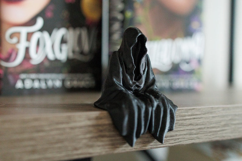 Grim Reaper Sitting Bookshelf Decor 3D Printed Death