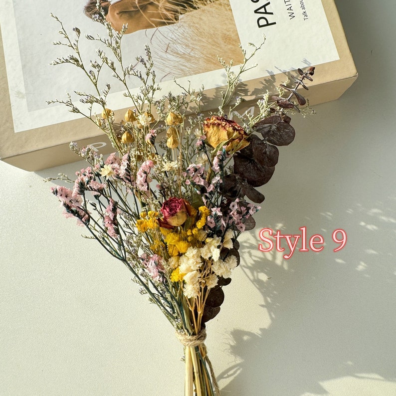 Boho Mini Dry Flower,Dried Rose Bouquets,