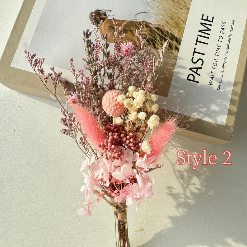 Boho Mini Dry Flower,Dried Rose Bouquets,