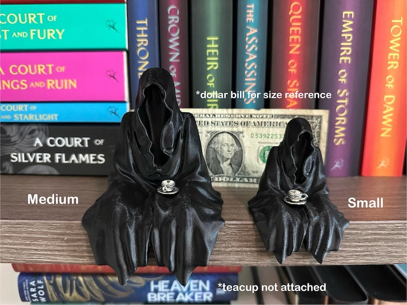 Grim Reaper Sitting Bookshelf Decor 3D Printed Death